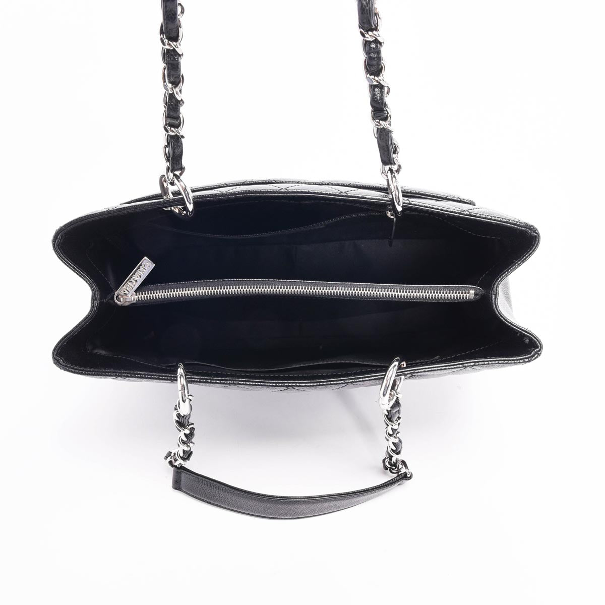 Chanel Black Quilted Caviar Grand Shopping Tote
