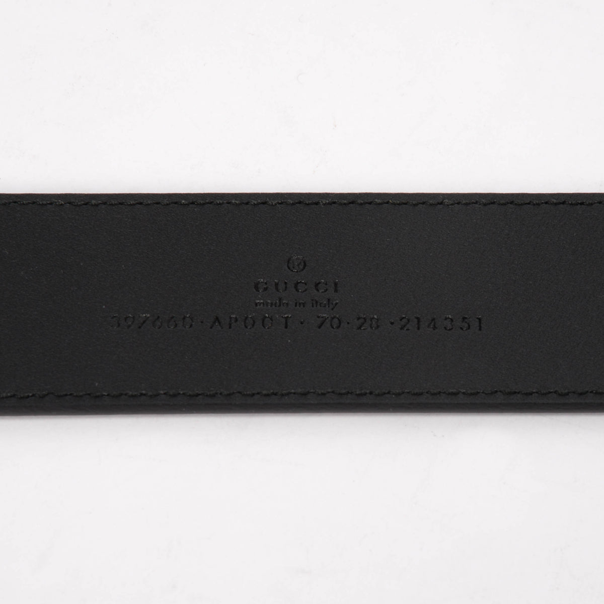 Gucci Black Calfskin Wide GG Marmont Belt