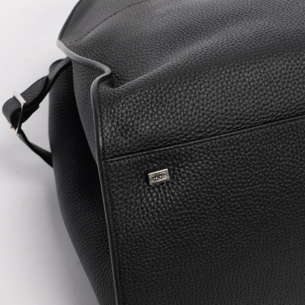 The Row Black Grained Calfskin Soft Margaux 15
