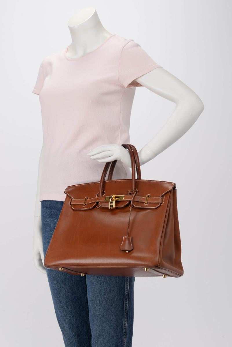 Hermes Fauve Barenia Faubourg Birkin 35 GHW