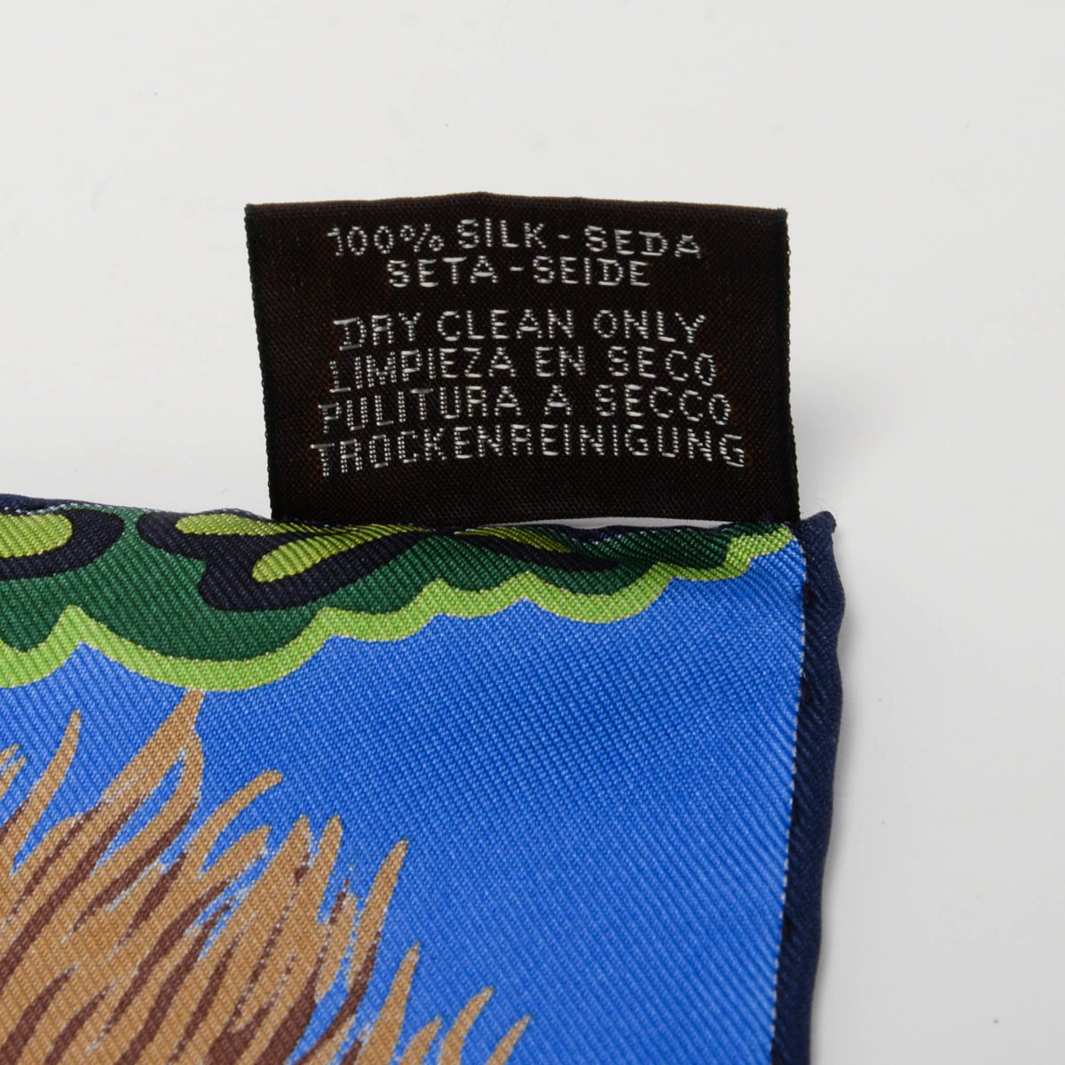 Hermes Bleu Silk The Three Graces Scarf
