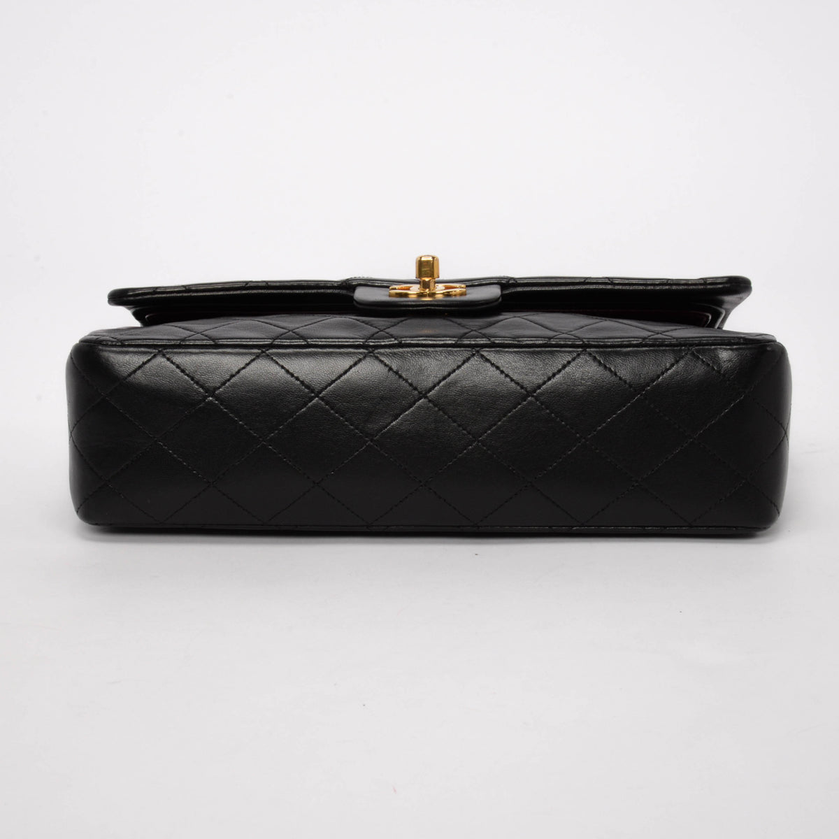 Chanel Vintage Black Quilted Lambskin Medium Classic Flap Bag