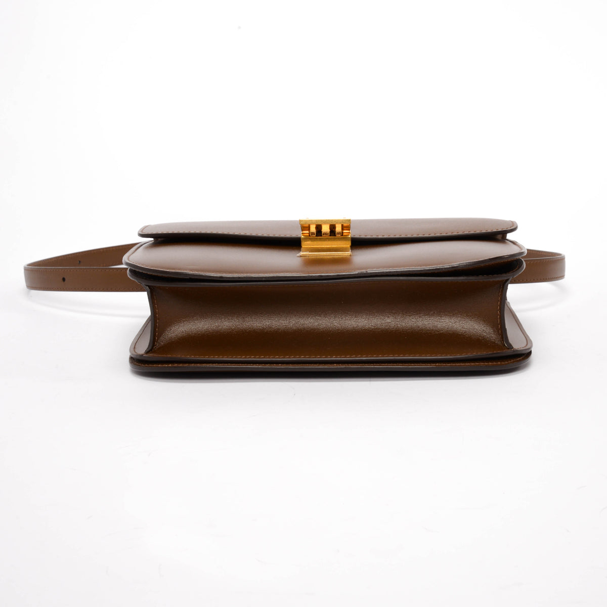 Celine Camel Box Calfskin Medium Classic Box Flap Bag