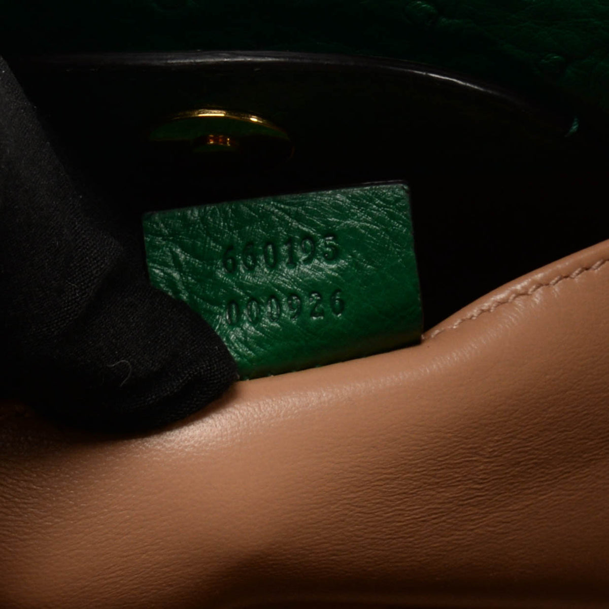 Gucci Green Ostrich Medium Diana Bag