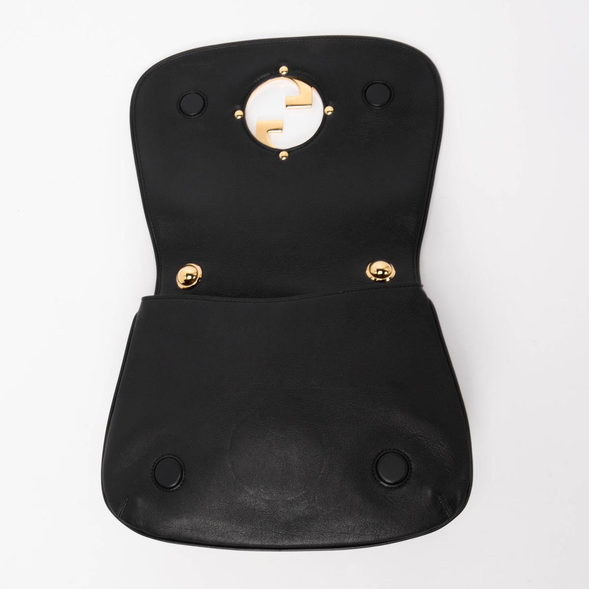 Gucci Black Roxy Calfskin Blondie Medium Shoulder Bag