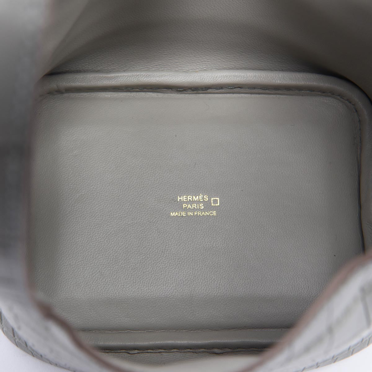 Hermes Gris Perle Alligator Mississippiensis Micro Picotin Lock 14