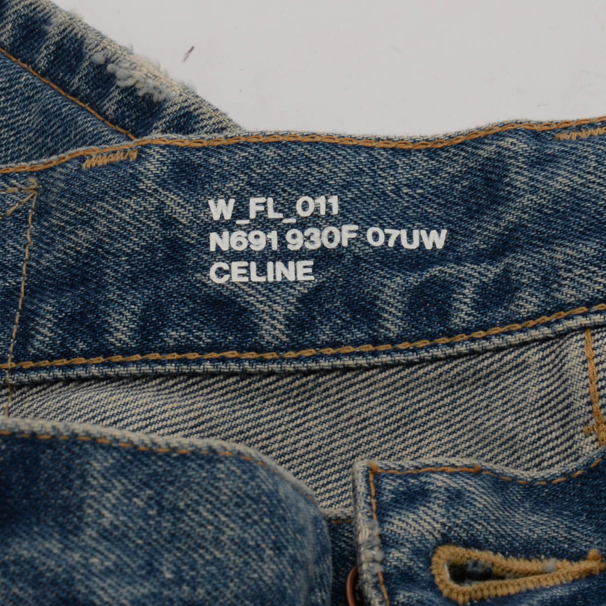 Celine Steel Blue Denim Flared Surf Jeans 28