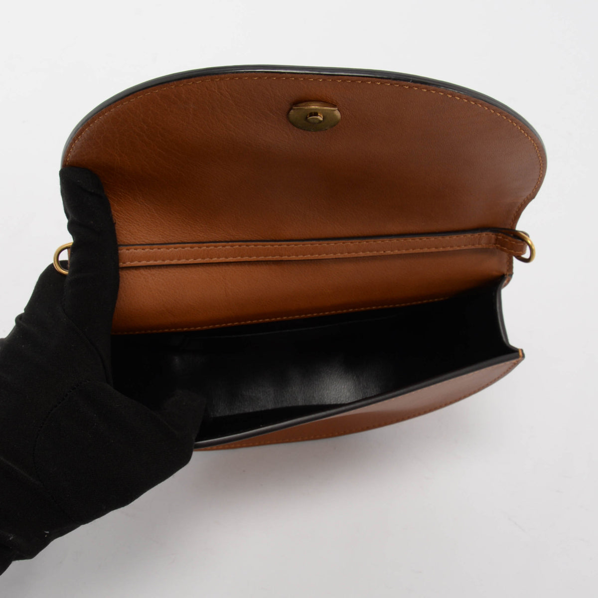 Chloe Tan Calfskin Nile Minaudiere Bracelet Bag