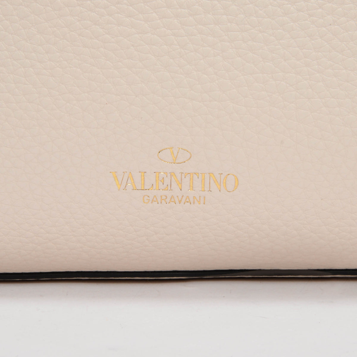 Valentino Ivory Grainy Calfskin Rockstud Tote