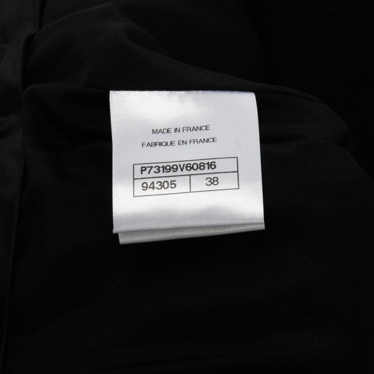 Chanel Black Wool Crystal CC Button Pants FR 38