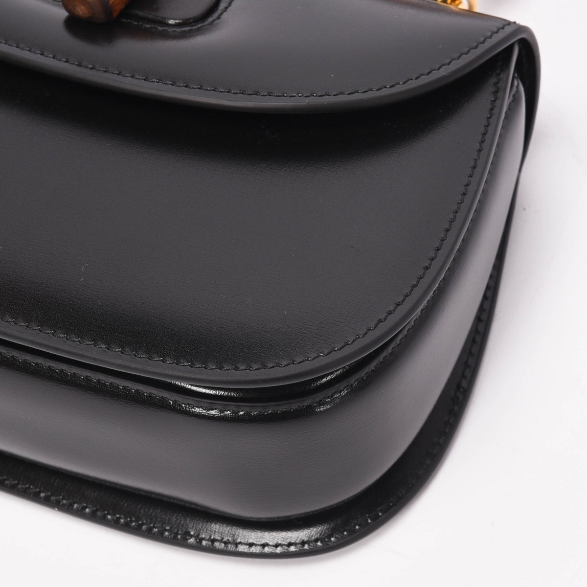 Gucci Black Calfskin Bamboo 1947 Small Bag