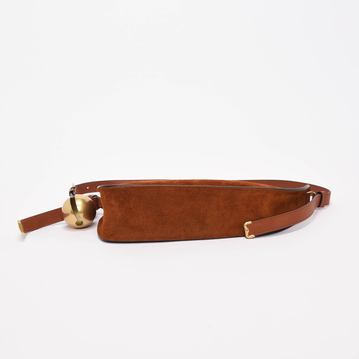 Burberry Tobacco Suede Shield Sling Bag