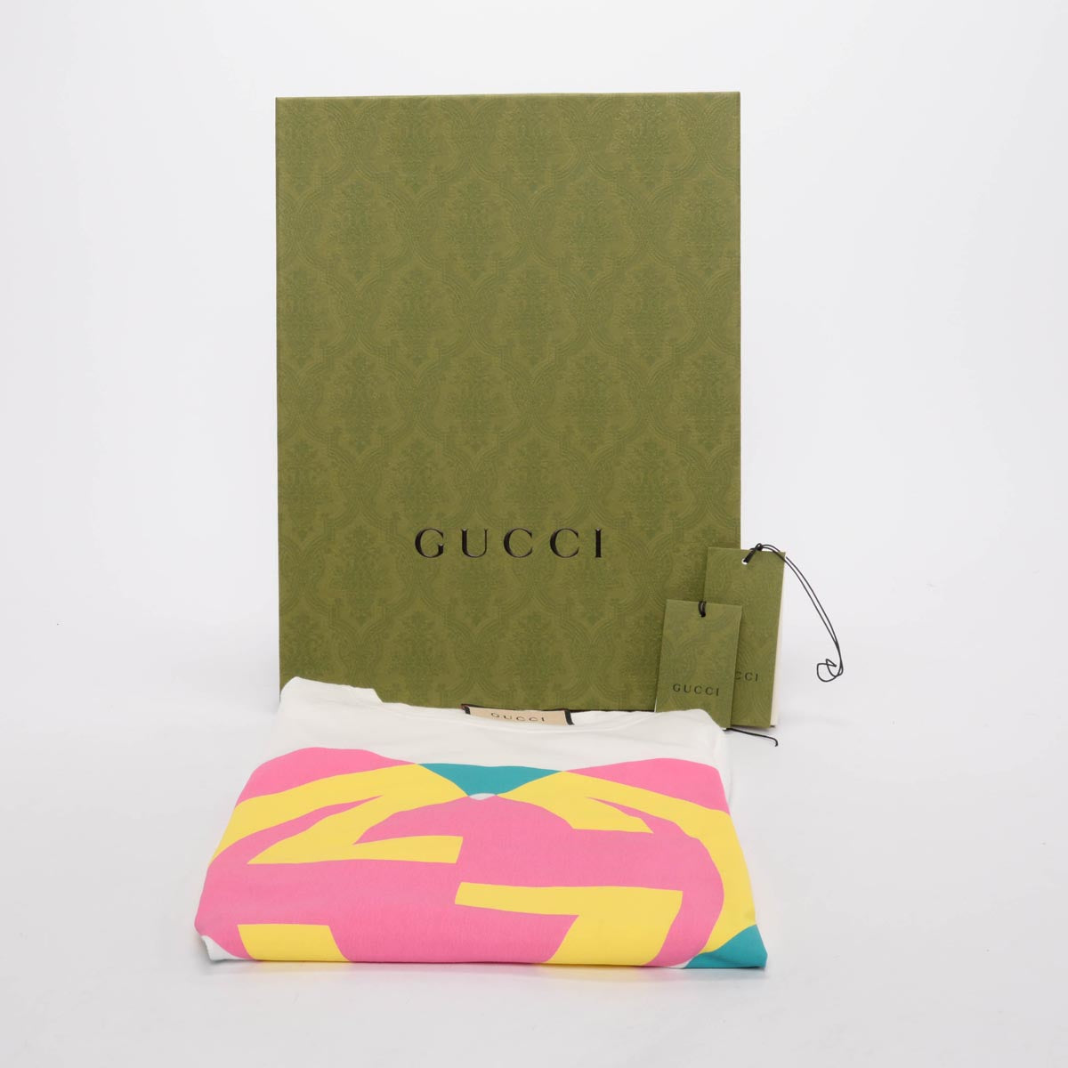 Gucci White Cotton Interlocking G Heart T-Shirt S