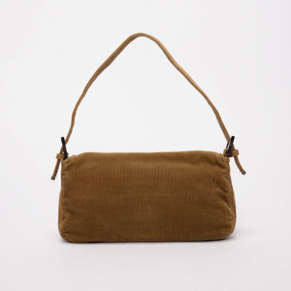 Fendi Camel Corduroy Baguette Bag