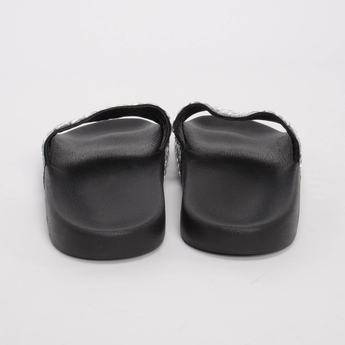 Burberry Black Crystal Furley Pool Slides 39