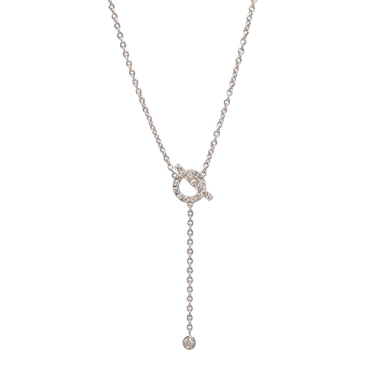 Hermes 18k White Gold & Diamond Finesse Necklace