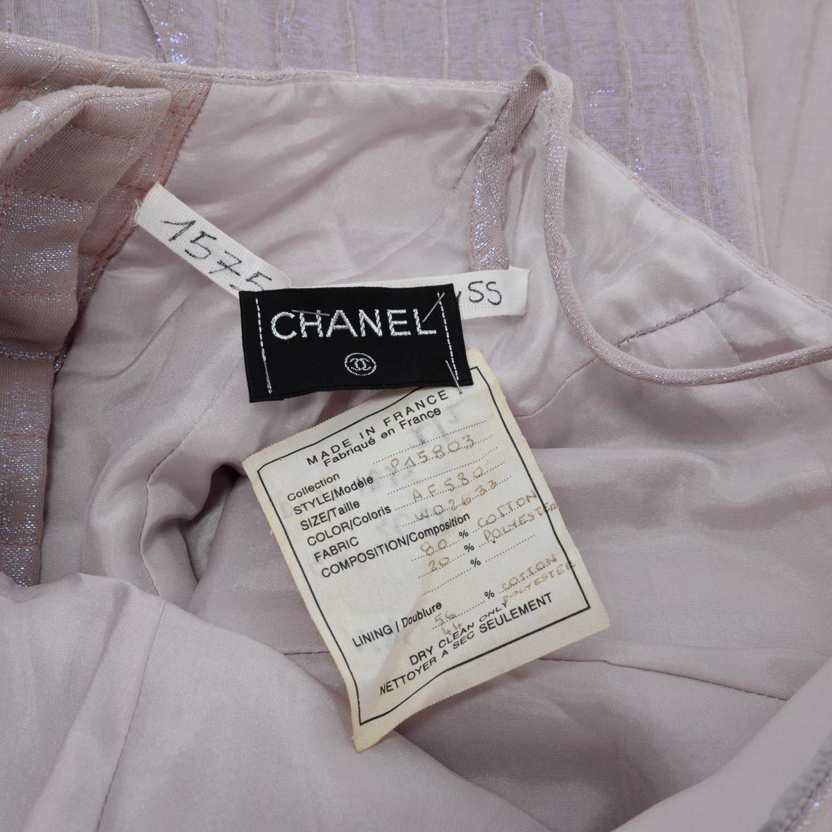 Chanel Pink Iridescent Petal Skirt Dress