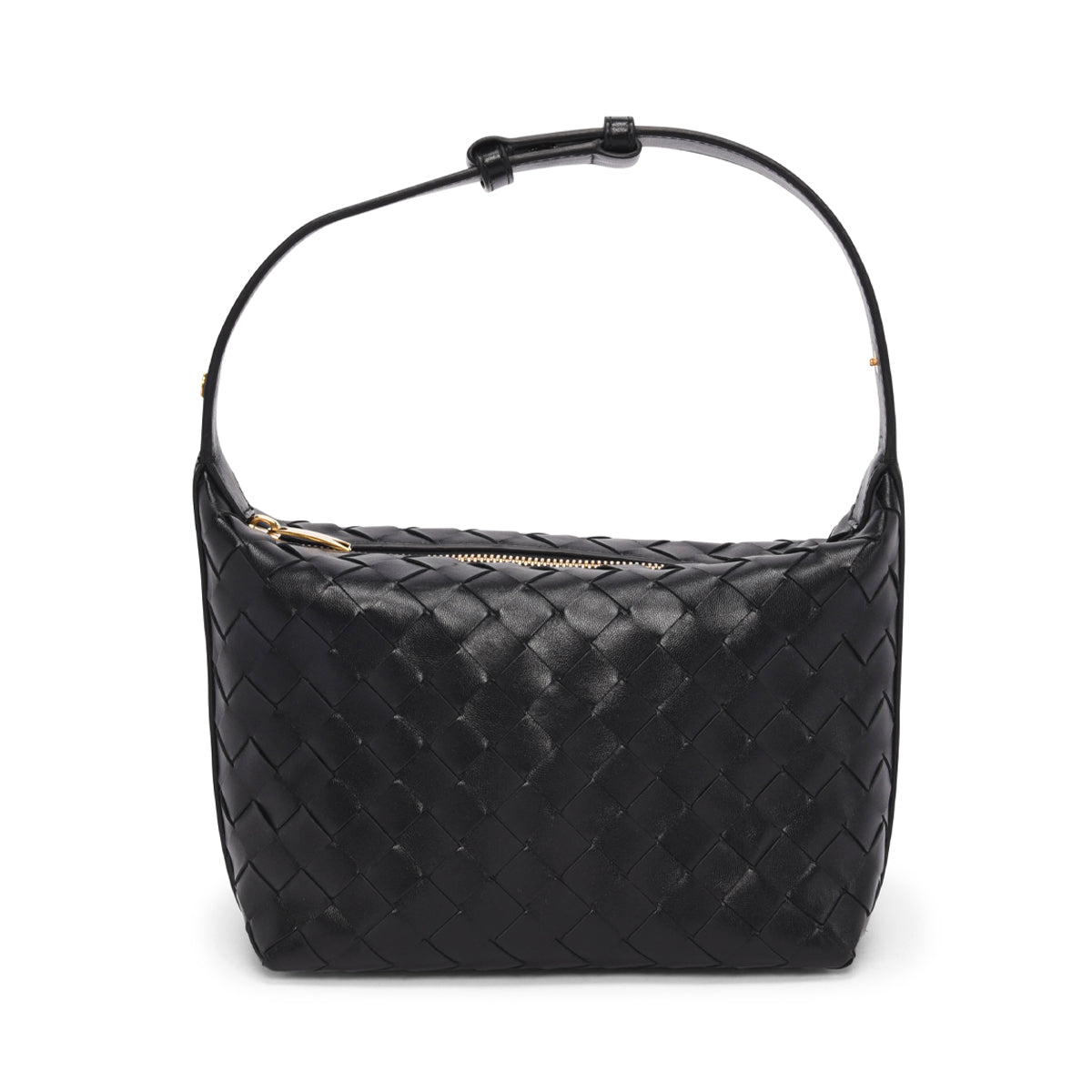 Bottega Veneta Black Nappa Intrecciato Mini Wallace Bag