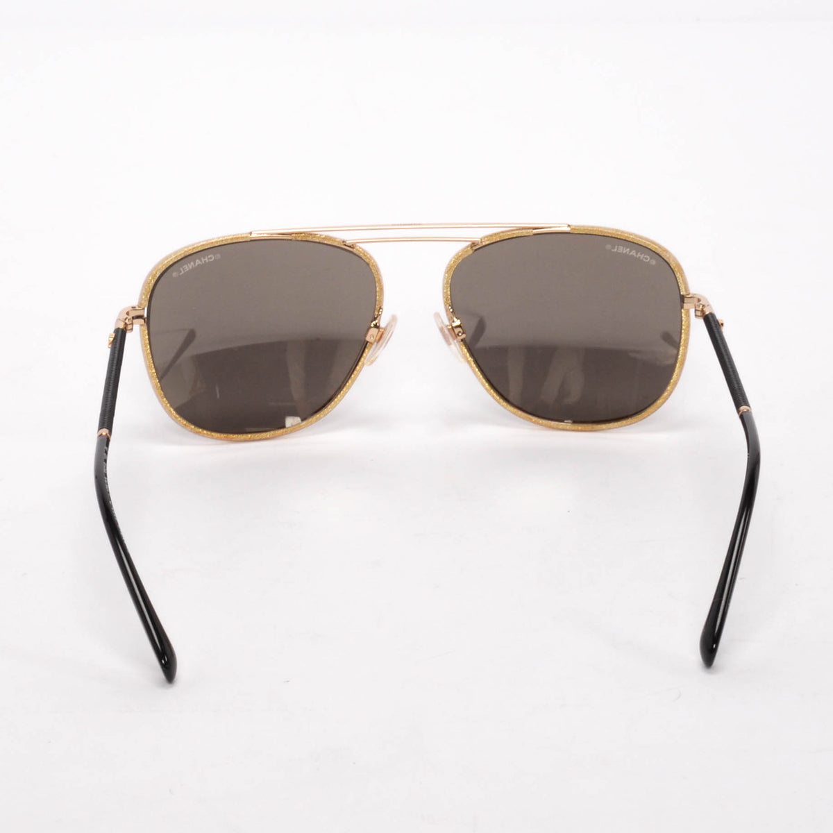 Chanel Gold Aviator Sunglasses