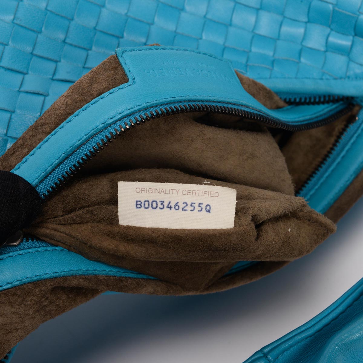 Bottega Veneta Aqua Intrecciato Small Veneta Hobo Bag