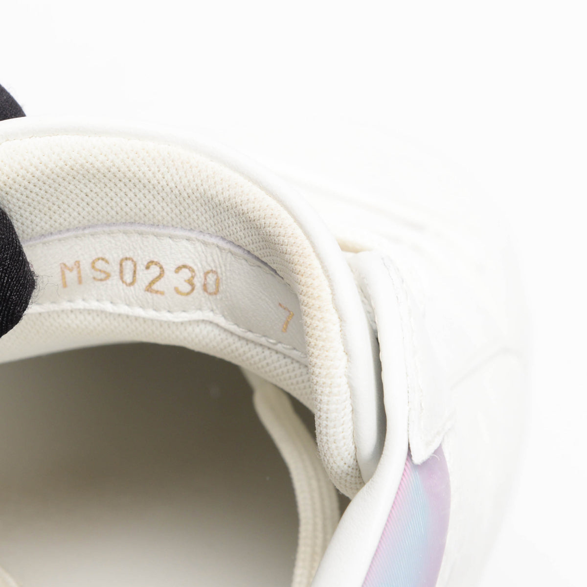 Louis Vuitton White Embossed Monogram Calfskin Luxembourg Sneakers 41.5
