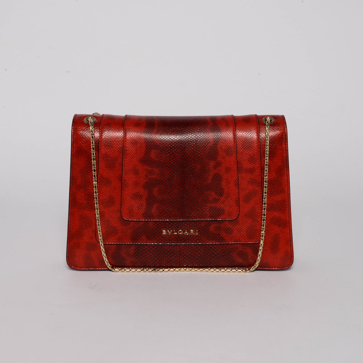 Bulgari Carmine Red Karung Medium Serpenti Forever Bag
