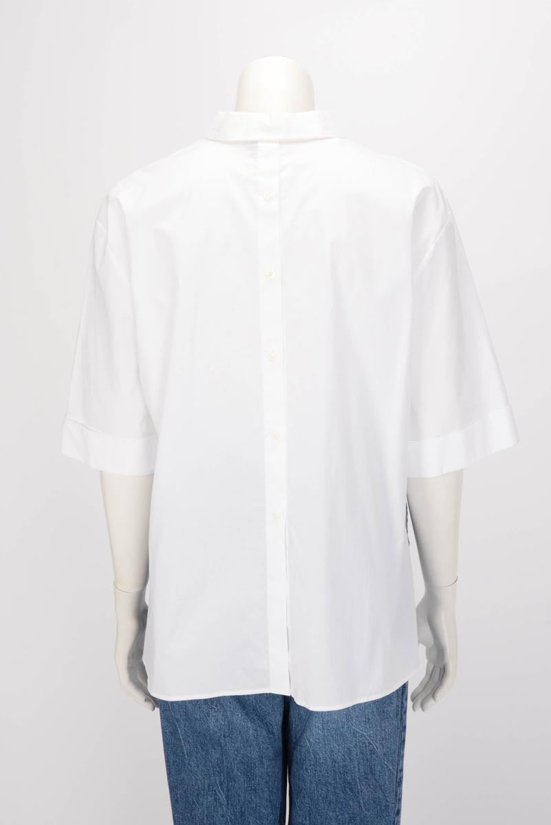 Fendi White Cotton FF Embroidered Pocket Shirt IT 44