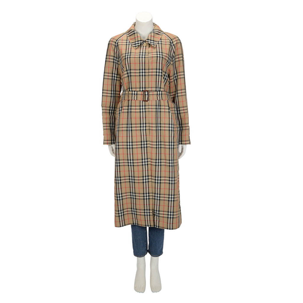 Burberry Archive Beige IP Check Kempton Coat UK 14