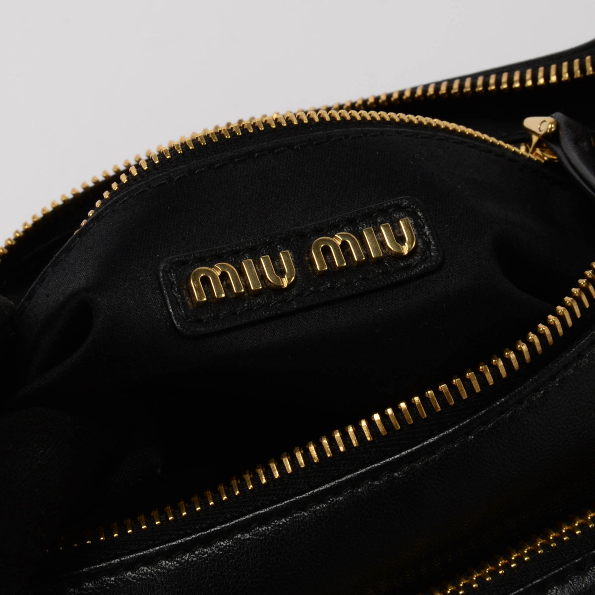 Miu Miu Black Nappa Leather Pocket Bag