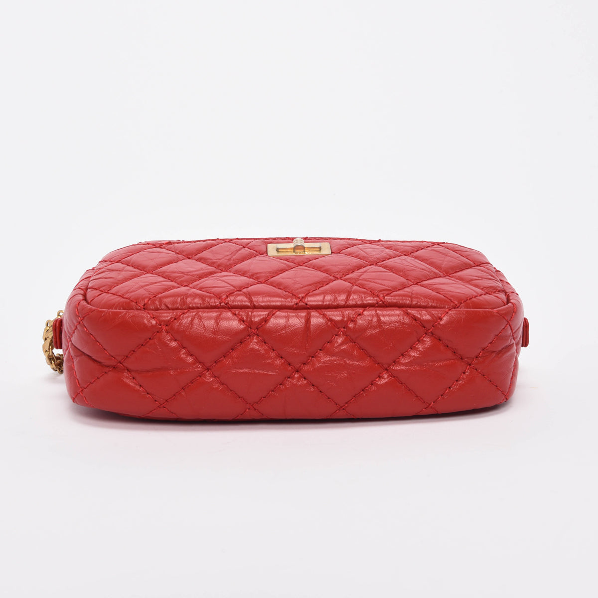 Chanel Red Aged Quilted Calfskin Mini Reissue Camera Case