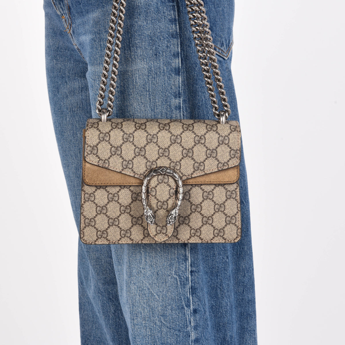 Gucci Beige GG Supreme Mini Dionysus Bag