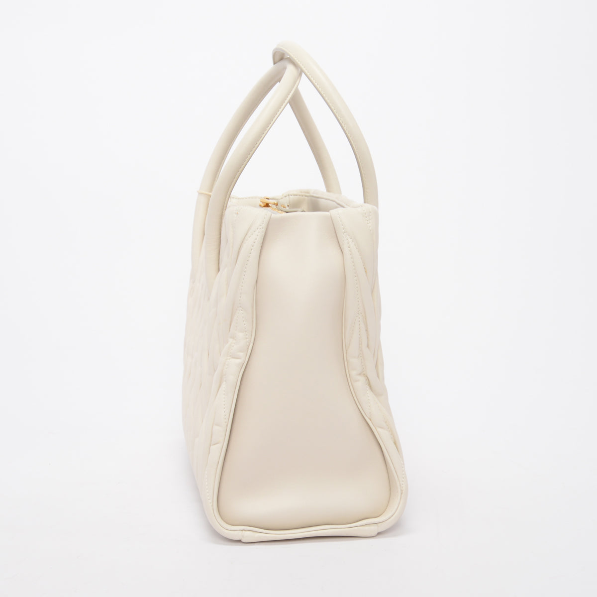 Miu Miu White Matelasse Small Tote