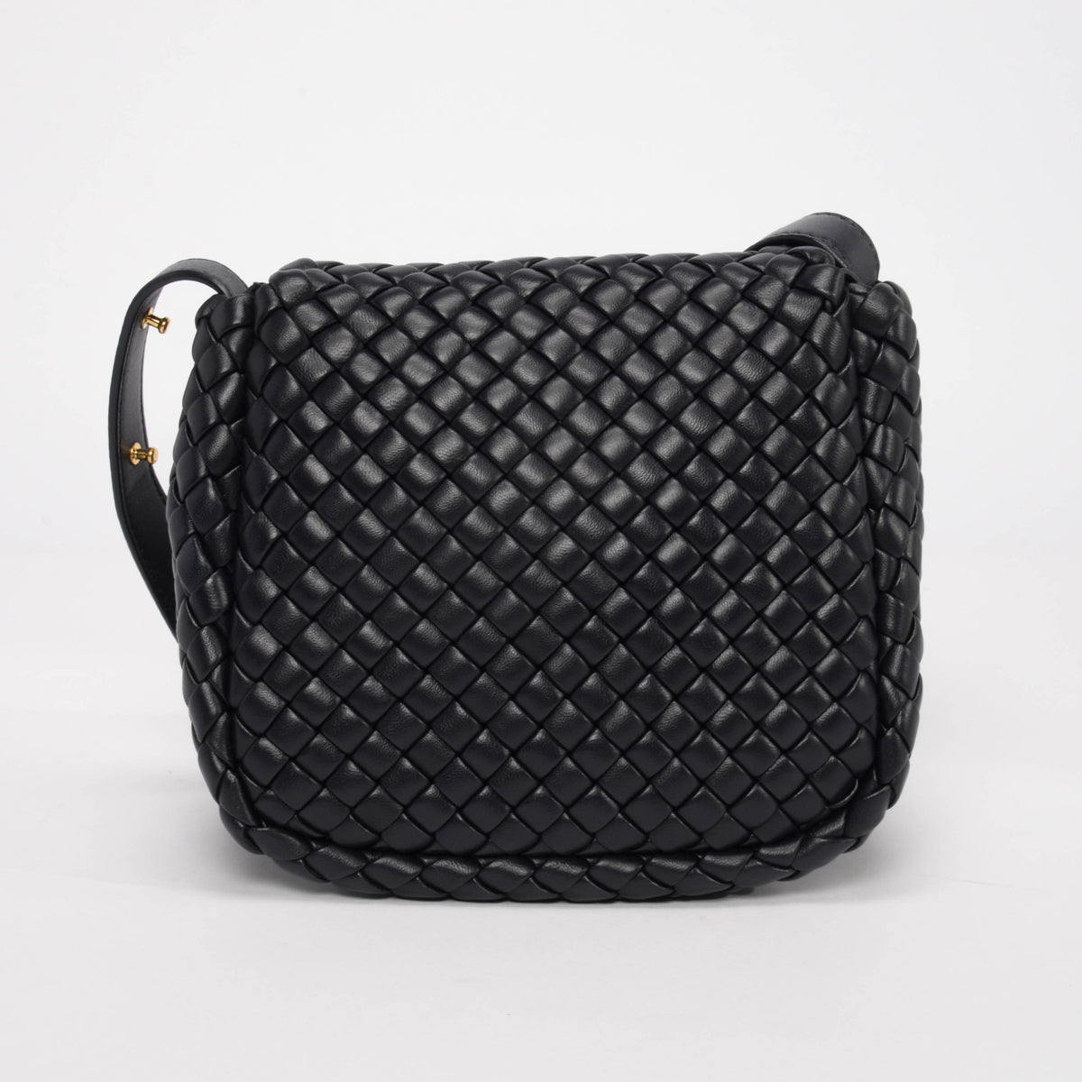 Bottega Veneta Navy Intrecciato Small Cobble Bag