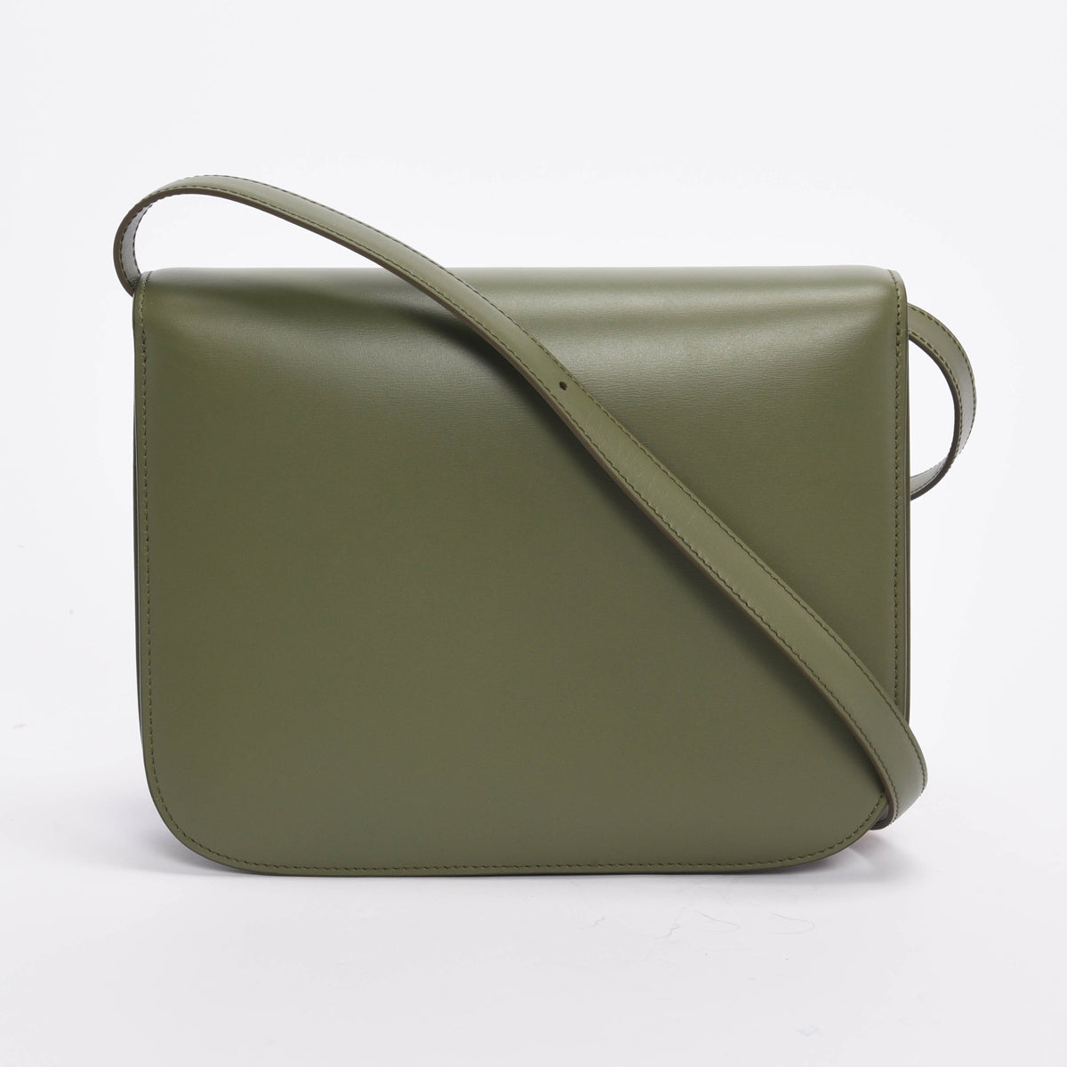 Celine Khaki Box Calf Classic Box Bag