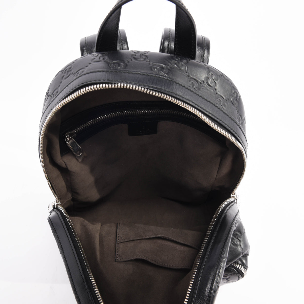 Gucci Black Guccissima Small Signature Day Backpack