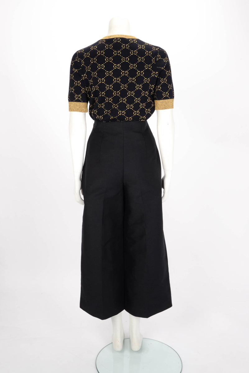 Marni Black Cotton Cady Cropped Pants IT 42