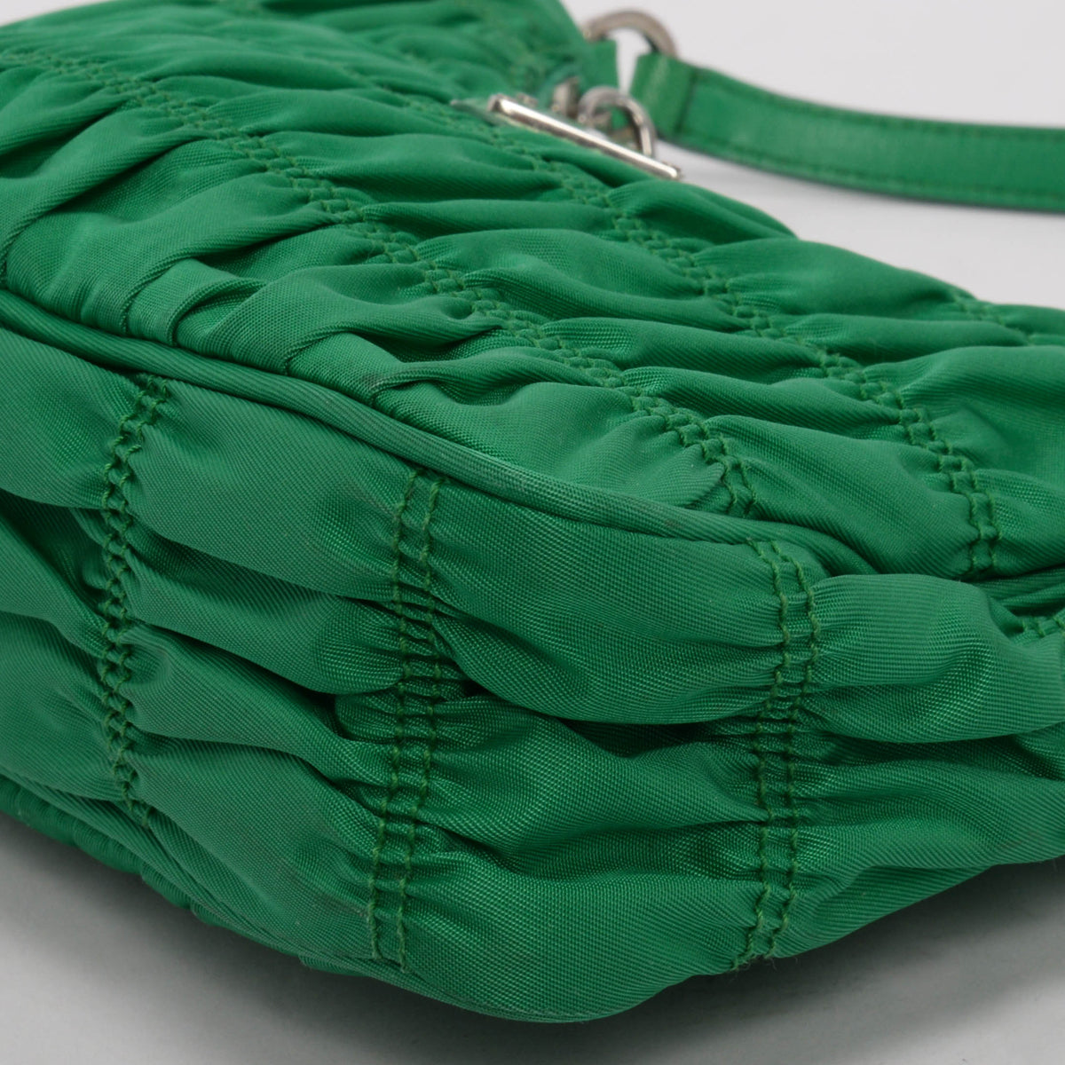 Prada Green Nylon Gaufre Re-Edition 2000 Mini Bag