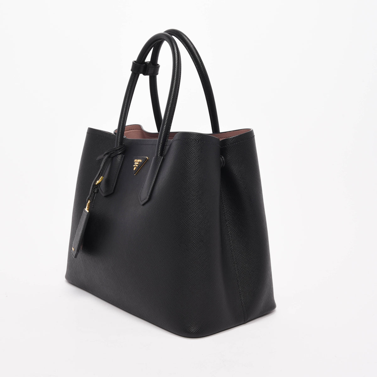 Prada Black Saffiano Medium Double Bag