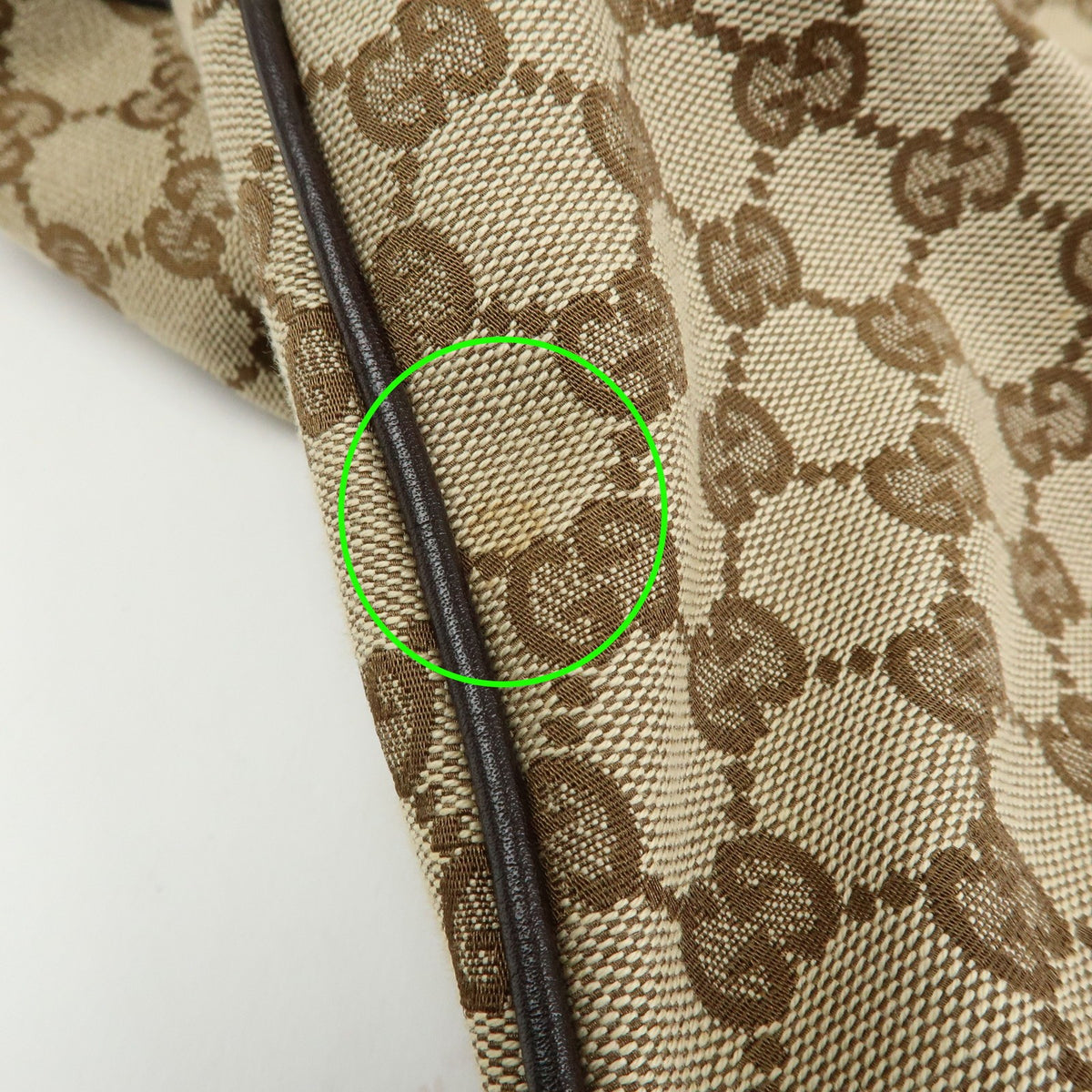 Gucci Beige GG Canvas Bamboo Peggy Hobo Bag