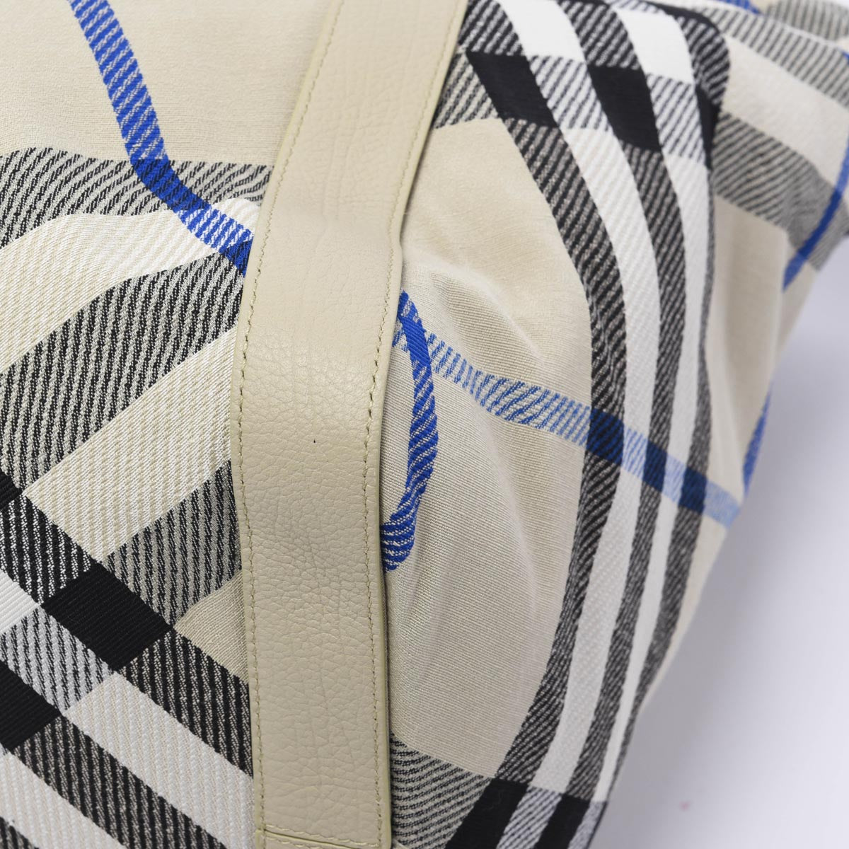 Burberry Beige Jacquard Check Large Festival Tote