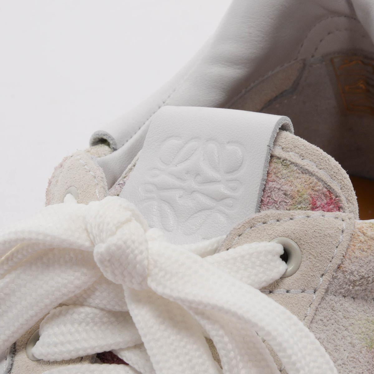 Loewe Floral Print Suede Flow Runner Sneakers 37