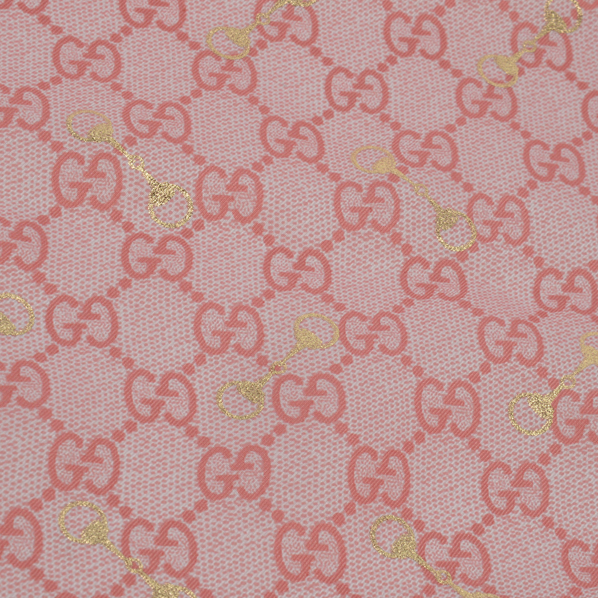 Gucci Pink Silk GG Horsebit Scarf