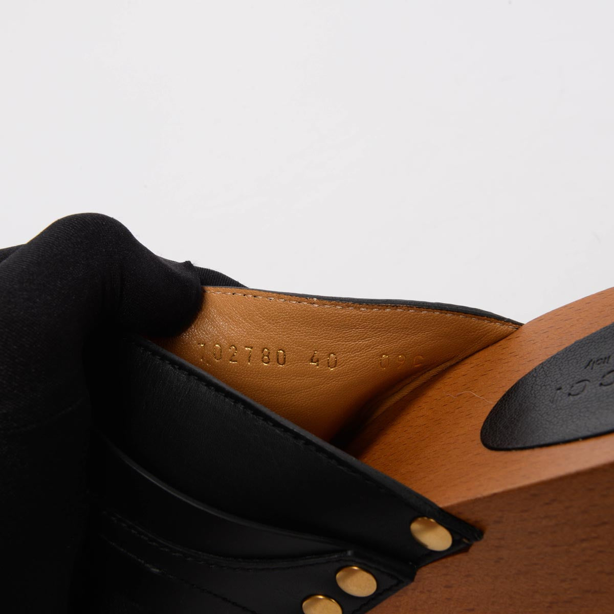 Gucci Black Calfskin Horsebit Clogs 40