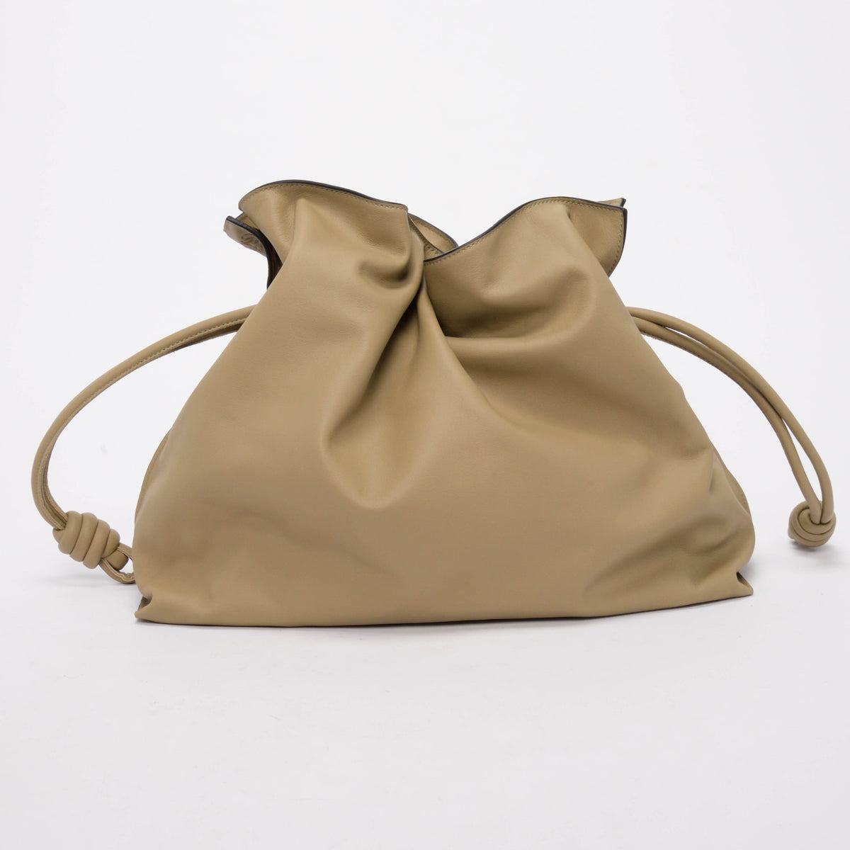 Loewe Clay Green Nappa Calfskin Large Flamenco Clutch