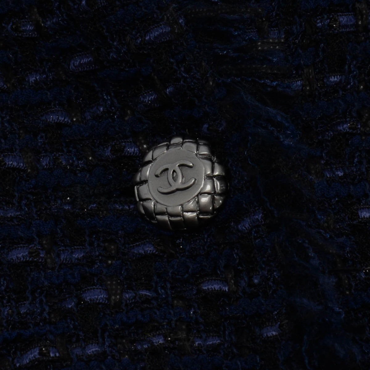 Chanel Navy Fantasy Tweed Four Pocket Jacket FR 38