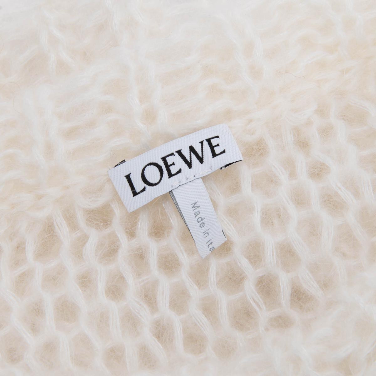 Loewe White Open Knit Anagram Sweater Vest Top S