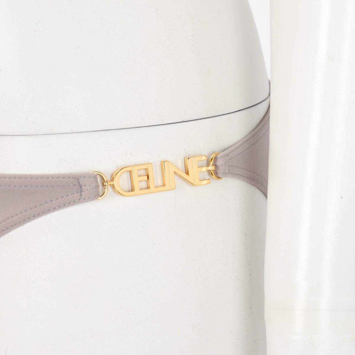 Celine Dusty Lilac Matte Jersey Logo Bikini Set