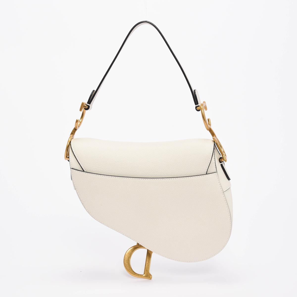 Dior Latte Grained Calfskin Saddle Bag