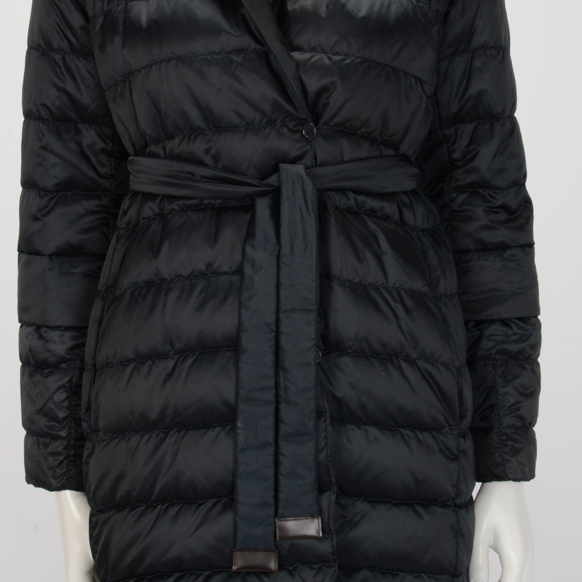 Max Mara Midnight Blue Quilted Nylon Reversible Puffer Jacket IT 38