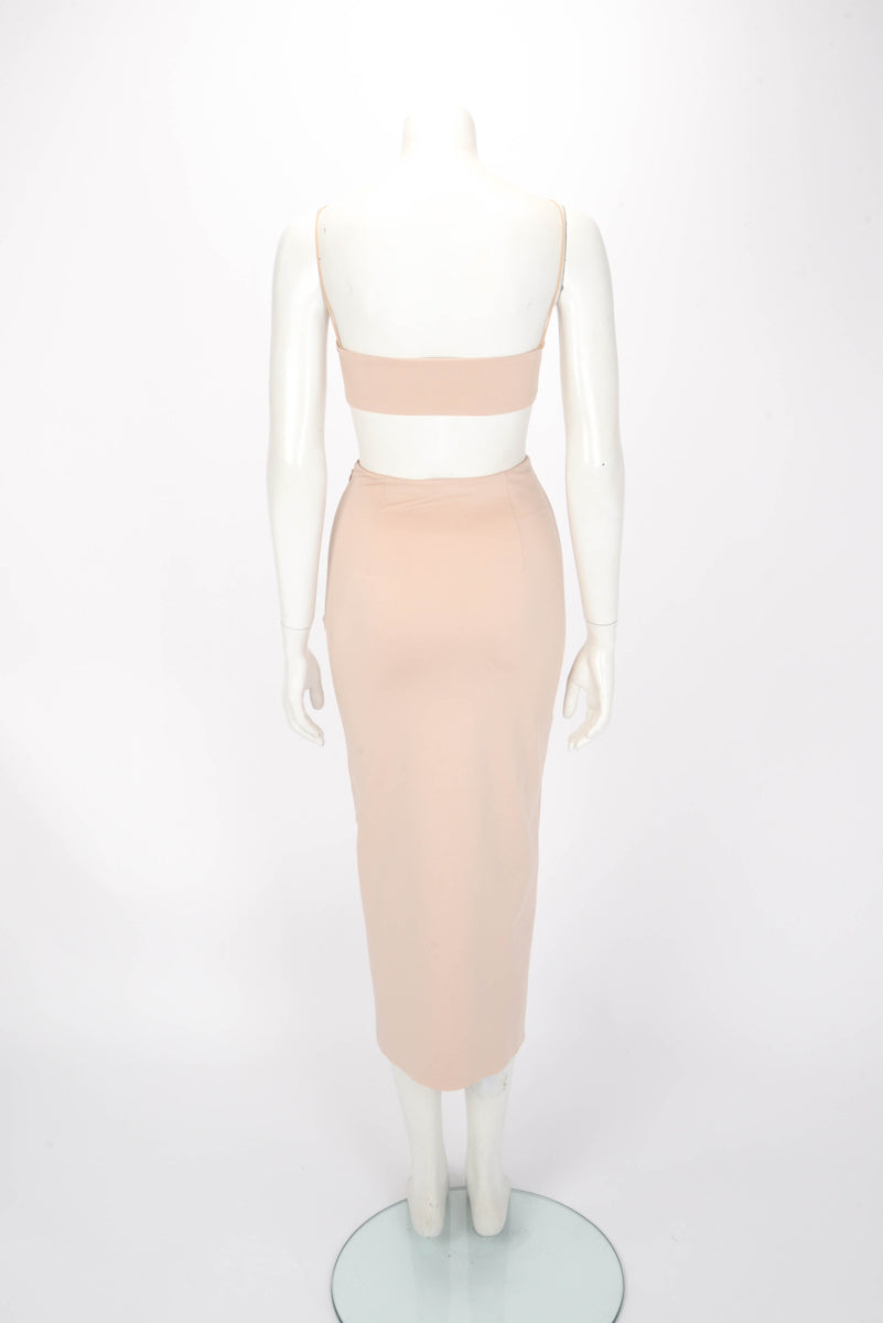 Miu Miu Cammeo Jersey Stretch Midi Skirt IT 36